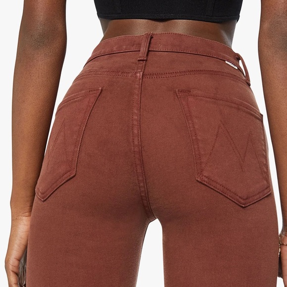 MOTHER Jeans The Mid Rise Dazzler Skimp Brown Stretch Fudgesickle Wash SZ 33 NWT - Picture 7 of 11
